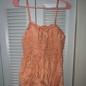 Wild Fable Orange and White Floral Dress